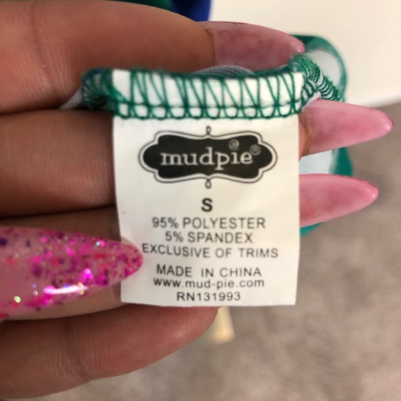 Mud Pie Green and Blue Striped Dress - Picture 5 of 6